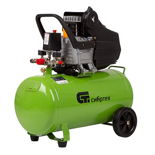 Компрессор воздушный КК-1500/50, 1.5 кВт, 198 л/мин, 50 л, прямой привод, масляный Сибртех по ценам производителя в Екатеринбурге с доставкой по всей России