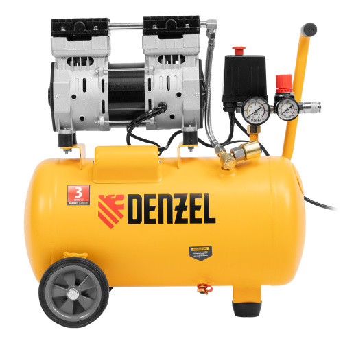 Компрессор DLS950/24 безмаслянный малошумный 950 Вт, 165 л/мин, ресивер 24 л Denzel по ценам производителя в Екатеринбурге с доставкой по всей России