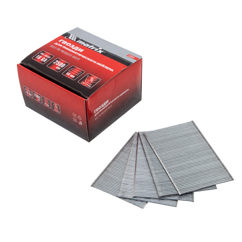 Гвозди для пневматического нейлера 16GA, сечение 1.6 х 1.4, длина 50 мм, 2500 шт Matrix по ценам производителя в Екатеринбурге с доставкой по всей России