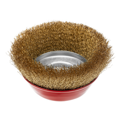 Щетка для УШМ, 150 мм, М14, "чашка", латунированная витая проволока Matrix по ценам производителя в Екатеринбурге с доставкой по всей России