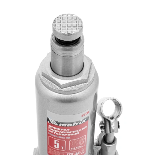 Домкрат гидравлический бутылочный, 5 т, высота подъема 216-413 мм, в пластиковый кейсе Matrix по ценам производителя в Екатеринбурге с доставкой по всей России