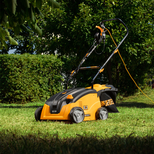 Скарификатор-аэратор  электрический SAE-1500, 1500 Вт, -11/+5 мм, 32 cм Denzel купить в Москве с доставкой по всей России | ProtosMarket.ru