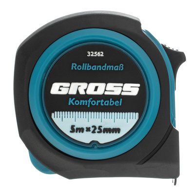 Рулетка Komfortabel 5 м х 25 мм,обрезиненный корпус Gross по ценам производителя в Екатеринбурге с доставкой по всей России