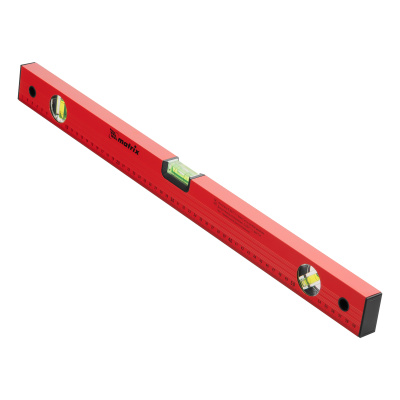 Уровень алюминиевый, 600 мм, 3 глазка, красный, линейка Matrix по ценам производителя в Екатеринбурге с доставкой по всей России