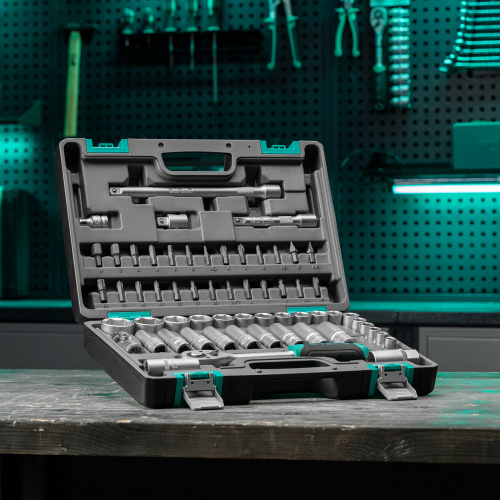 Набор инструментов, 1/2", CrV, пластиковый кейс 60 предметов Stels по ценам производителя в Екатеринбурге с доставкой по всей России