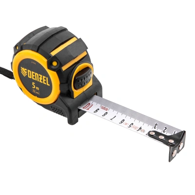 Рулетка 5м х 32мм, автоматич. фиксац., нейлон. покрытие, магнит. зацеп, двухстор. разметка Denzel по ценам производителя в Екатеринбурге с доставкой по всей России