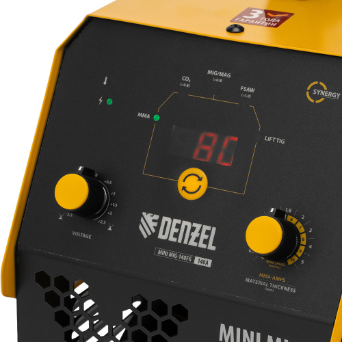 Аппарат инвертор. полуавтомат. сварки Mini MIG-140FG, 140 А, ПВ 60% Denzel по ценам производителя в Екатеринбурге с доставкой по всей России