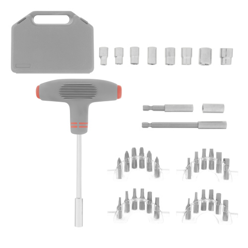 Отвертка с Т-образной эргономичной ручкой и набором насадок, 36 шт, CrV, пластиковый бокс Matrix по ценам производителя в Екатеринбурге с доставкой по всей России