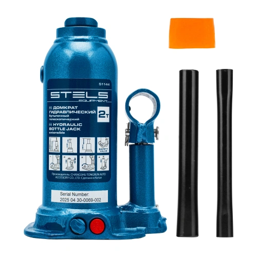Домкрат гидравлический бутылочный телескопический, 2 т, подъем 170-380 мм Stels по ценам производителя в Екатеринбурге с доставкой по всей России