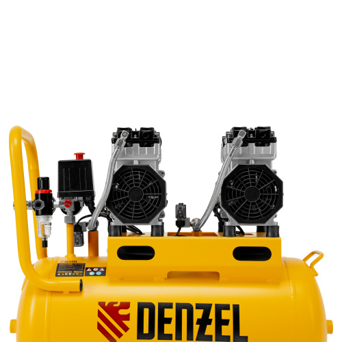 Компрессор безмасляный, малошумный DLS 1500/50, 1500 ВТ, 2x750, 50 л, 260 л/мин Denzel по ценам производителя в Екатеринбурге с доставкой по всей России