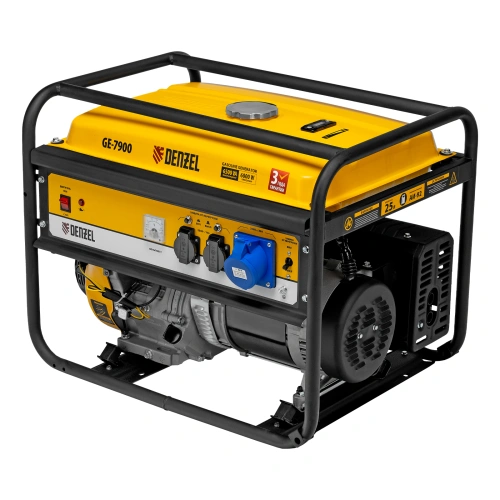 Генератор бензиновый GE 7900, 6.5 кВт, 220 В/50 Гц, 25 л, ручной пуск Denzel по ценам производителя в Екатеринбурге с доставкой по всей России
