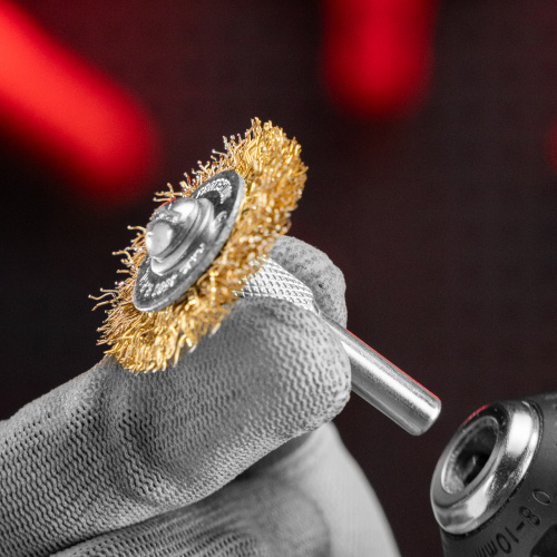 Набор щеток для дрели, 5 шт, 5 плоских 25-38-50-63-75 мм, со шпильками, металлические Matrix по ценам производителя в Екатеринбурге с доставкой по всей России