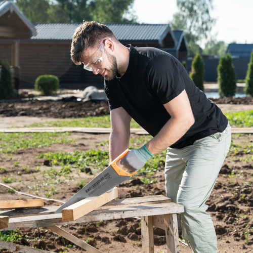 Ножовка по дереву, 400 мм, шаг зубьев 4 мм, пластиковая рукоятка по ценам производителя в Екатеринбурге с доставкой по всей России