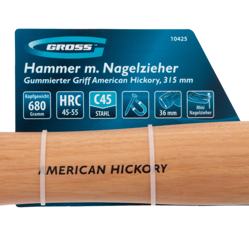 Молоток-гвоздодер, 680 г, угол 75, магнит, обрезиненная рукоятка AMERICAN HICKORY GROSS по ценам производителя в Екатеринбурге с доставкой по всей России