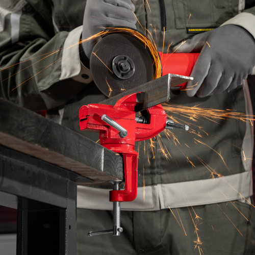 Тиски слесарные, 50 мм, настольные, поворотные, c наковальней MTX по ценам производителя в Екатеринбурге с доставкой по всей России