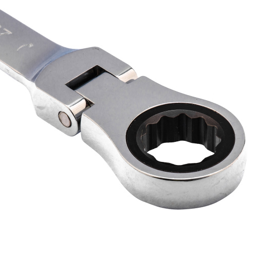 Ключ комбинированный трещоточный, 27 мм, CrV, шарнирный, зеркальный хром Matrix по ценам производителя в Екатеринбурге с доставкой по всей России