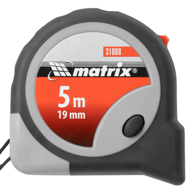 Рулетка Continuous fixation,5 м х 19 мм,двухкомпонентный корпус,плавная фиксация Matrix по ценам производителя в Екатеринбурге с доставкой по всей России