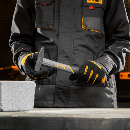 Молоток слесарный, 300 г, кованый, фибергласовая рукоятка c TPR покрытием Denzel по ценам производителя в Екатеринбурге с доставкой по всей России