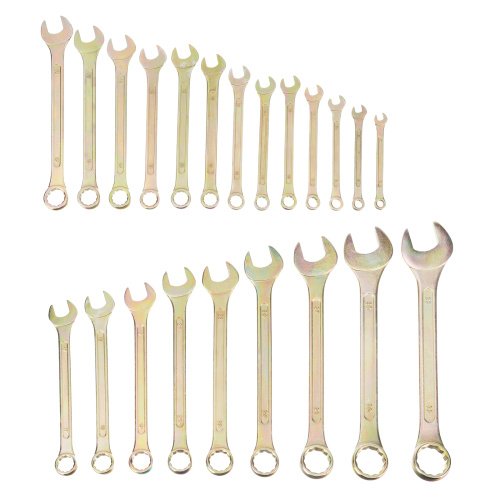 Набор ключей комбинированный 6-32 мм, 22 шт, желтый цинк Сибртех по ценам производителя в Екатеринбурге с доставкой по всей России