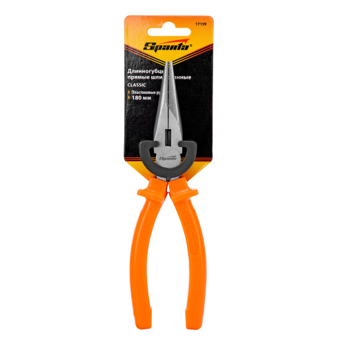 Длинногубцы прямые Classic, 180 мм, шлифованные, пластмассовые рукоятки Sparta по ценам производителя в Екатеринбурге с доставкой по всей России