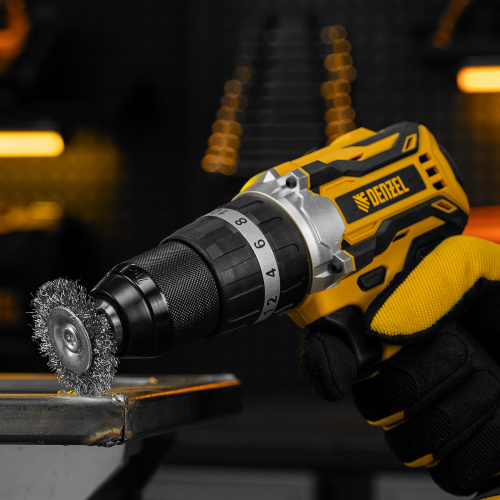 Набор щеток для дрели, 1 Плоская 50мм, 2 Чашки 25-50мм, шпилька, нерж. вит. проволока Denzel по ценам производителя в Екатеринбурге с доставкой по всей России