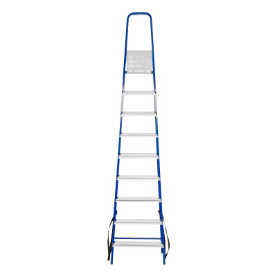 Стремянка, 9 ступеней, стальной профиль, алюминиевые ступени Сибртех по ценам производителя в Екатеринбурге с доставкой по всей России