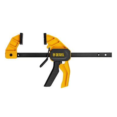 Струбцина F-образная, быстрозажимная, 150 х 55 мм, усиленный нейлоновый корпус Denzel по ценам производителя в Екатеринбурге с доставкой по всей России