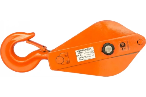 Блок монтажный однорольный с крюком TOR 5 т с откидной щекой (S) по ценам производителя в Екатеринбурге с доставкой по всей России