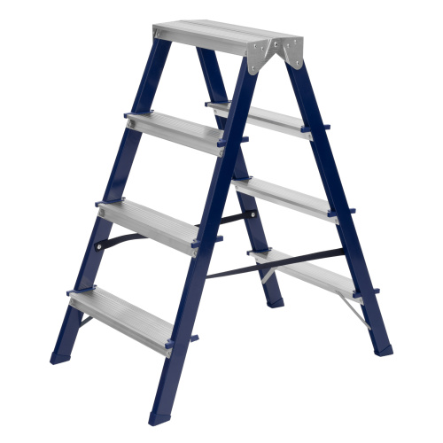 Стремянка двусторонняя 4 ступени, стальная, Сибртех по ценам производителя в Екатеринбурге с доставкой по всей России
