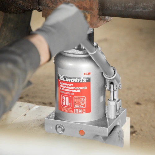 Домкрат гидравлический бутылочный, 30 т, высота подъема 260-415 мм Matrix купить в Москве с доставкой по всей России | ProtosMarket.ru