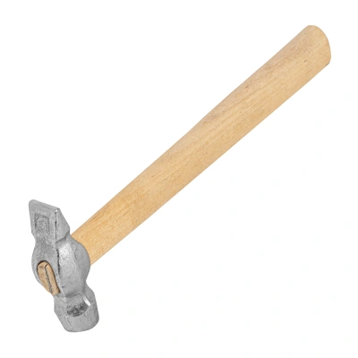 Молоток слесарный, 400 г, круглый боек, деревянная рукоятка