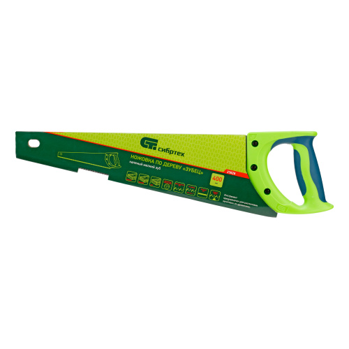 Ножовка по дереву"Зубец" для точных пильных работ, 400 мм, каленый зуб 2D, 14 TPI, двухкомпонентная рукоятка Сибртех по ценам производителя в Екатеринбурге с доставкой по всей России