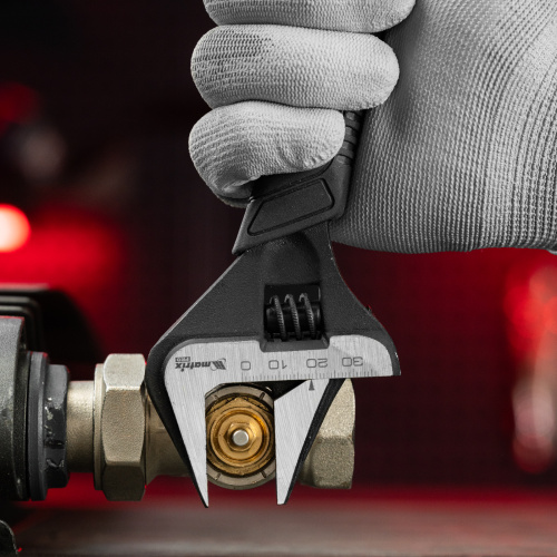 Ключ разводной, тонкие губки, фосфатированный, двухкомпонентная рукоятка, 200 мм, PRO Matrix по ценам производителя в Екатеринбурге с доставкой по всей России