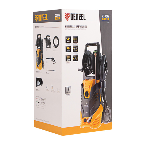 Моечная машина высокого давления R-165D, 2200 Вт, 165 бар, 7 л/мин, с барабаном Denzel по ценам производителя в Екатеринбурге с доставкой по всей России