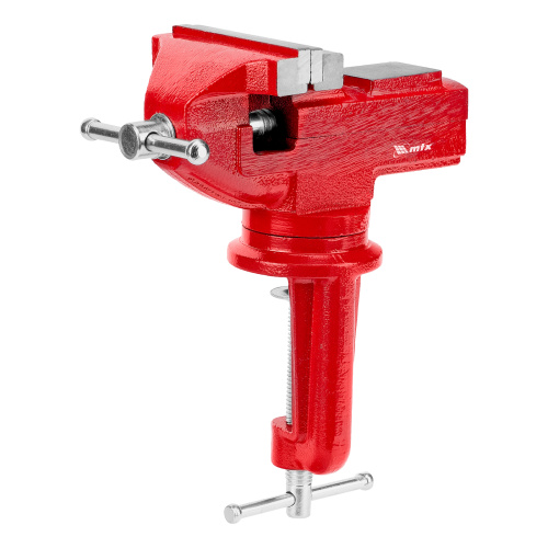 Тиски слесарные, 80 мм, настольные, поворотные, c наковальней MTX по ценам производителя в Екатеринбурге с доставкой по всей России