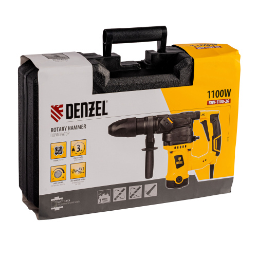 Перфоратор электрический RHV-1100-26, SDS-plus, 1100 Вт, 4 Дж, 3 режима Denzel по ценам производителя в Екатеринбурге с доставкой по всей России