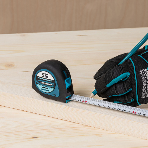 Рулетка "Ergonomisch",5 м x 25 мм,магнитный обрезиненный зацеп Gross по ценам производителя в Екатеринбурге с доставкой по всей России