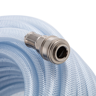 Шланг пневматический ПВХ, 10 x 16 мм, 18 бар, армированный, прозрачный, быстросъемное соединение, 15 м Stels по ценам производителя в Екатеринбурге с доставкой по всей России