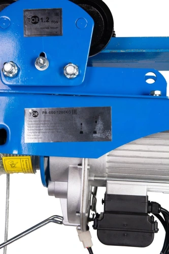 С ТЕЛЕЖКОЙ таль электрическая TOR PA 600/1200 кг 20/10 м (серия N) по ценам производителя в Екатеринбурге с доставкой по всей России