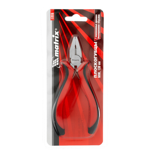 Плоскогубцы Mini, 130 мм, никелированные, авторазжим, двухкомпонентные рукоятки Matrix по ценам производителя в Екатеринбурге с доставкой по всей России