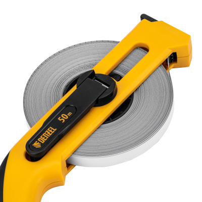 Рулетка геодезическая 50 м х 13 мм, открытый корпус, металлическая лента Denzel по ценам производителя в Екатеринбурге с доставкой по всей России