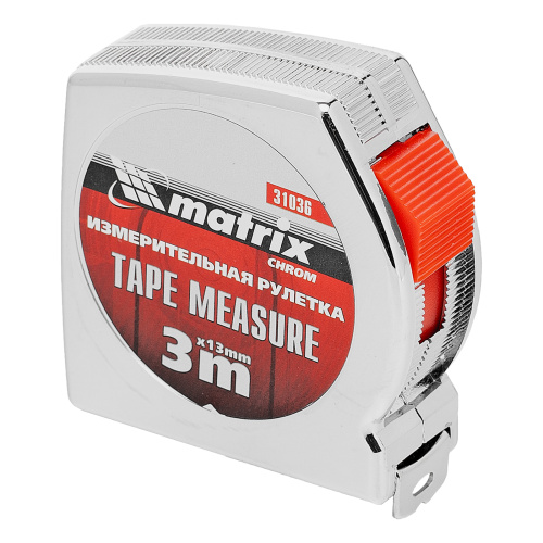 Рулетка Chrom,3 м x 13 мм,хромированный корпус Matrix по ценам производителя в Екатеринбурге с доставкой по всей России