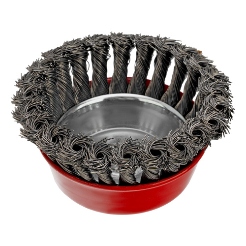 Щетка для УШМ, 100 мм, М14, "чашка", крученая проволока 0.5 мм Matrix по ценам производителя в Екатеринбурге с доставкой по всей России