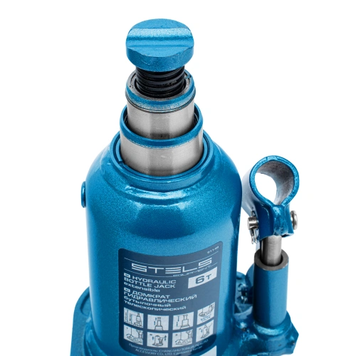 Домкрат гидравлический бутылочный телескопический, 6 т, подъем 180-410 мм Stels по ценам производителя в Екатеринбурге с доставкой по всей России