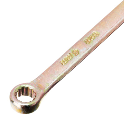 Ключ комбинированный, 6 мм, желтый цинк Сибртех по ценам производителя в Екатеринбурге с доставкой по всей России