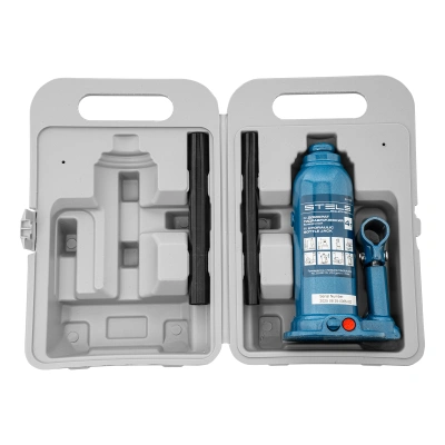 Домкрат гидравлический бутылочный, 4 т, h подъема 188-363 мм, в пластиковом кейсе Stels купить в Москве с доставкой по всей России | ProtosMarket.ru