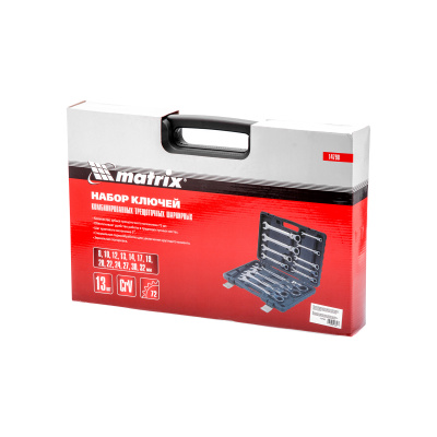 Набор ключей комбинированных, трещоточных шарнирных 13 шт. Matrix по ценам производителя в Екатеринбурге с доставкой по всей России