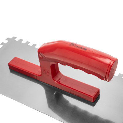 Гладилка стальная, 280 x 130 мм, зеркальная полировка, пластмастмассовая ручка, зуб 8 x 8 мм Matrix по ценам производителя в Екатеринбурге с доставкой по всей России