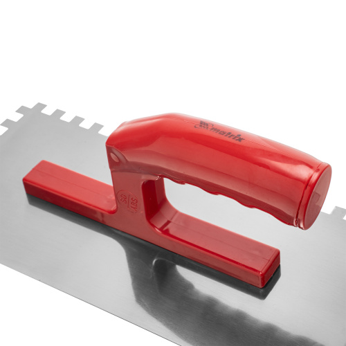 Гладилка стальная, 280 x 130 мм, зеркальная полировка, пластмастмассовая ручка, зуб 8 x 8 мм Matrix по ценам производителя в Екатеринбурге с доставкой по всей России