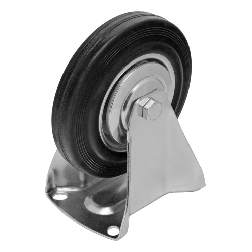 Колесо неповоротное D 160 мм, крепление  платформенное Сибртех по ценам производителя в Екатеринбурге с доставкой по всей России